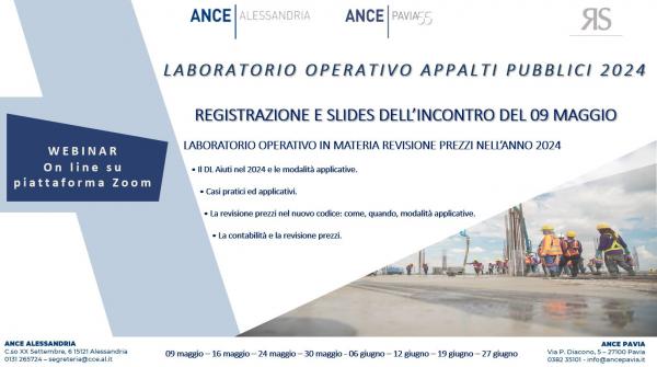 LABORATORI_OPERATIVI_APPALTI_PUBBLICI_2024_Slides_e_registrazione_del_09_maggio_REVISIONE_DEI_PREZZI